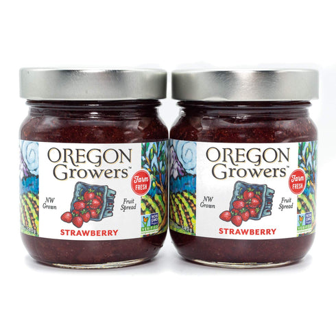 Oregon Growers Strawberry Fruit Spread, 12 oz, Organic Strawberry Jam, All Natural Ingredients
