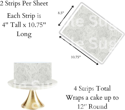 Edible Sugar Art Pressed Flower Cake Decorations, Press flowers, Pressed flower cake topper, Wildflower cake topper