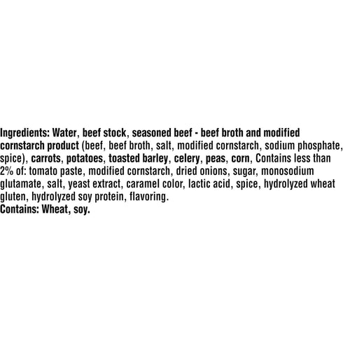 18.8 Oz (Pack 4) Campbell's Chunky Soup, Hearty Beef and Barley Soup, Can