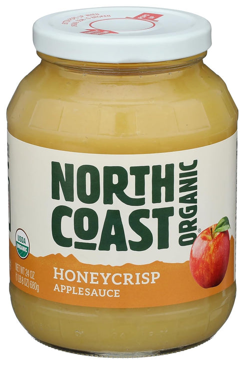 NORTH COAST Organic Honeycrisp Apple Sauce, No Added Preservatives, No Added Sugar, Kosher, USDA