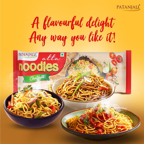 (Pack 4) 240g 8.47 oz Patanjali Atta Noodles Chatpata of - / fl