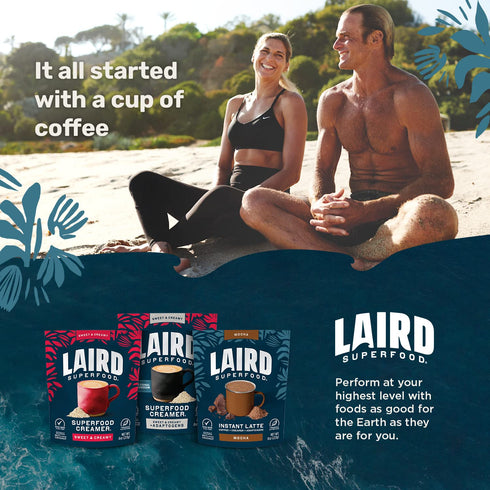Laird Superfood Non-Dairy Reduced Sugar Coconut Powder Coffee Creamer, Keto, No Sugar Added, Gluten Free, Vegan, 8 oz.
