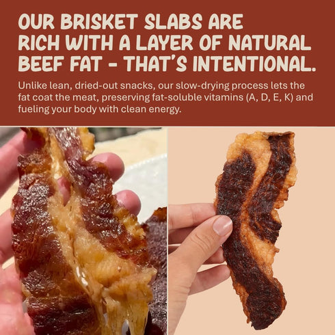1lb 5oz Pack Grazly Beef Brisket Slab Steakhouse Quality | Grass-Fed & Finished | Only Meat & Salt, Soft & Buttery