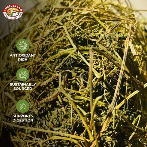 0.25 0z Pack 3 Angel Brand Dried Cerasse Leaves Pouch of - Melon Bitter Leaf Spice Derived from Melon Plant - Provides
