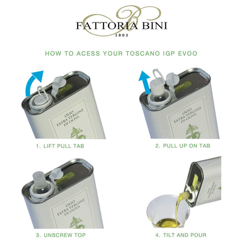 2025 900+ Fattoria Bini Tuscany Extra Virgin Olive Oil from Italy Gold Award Winner, mg/kg Polyphenol-Rich Cold-Pressed