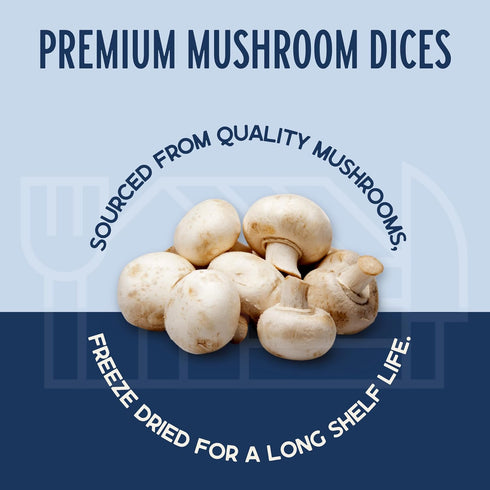 (1.5 oz, Harmony House Foods Freeze-Dried Mushroom Dices Quart Size Jar)