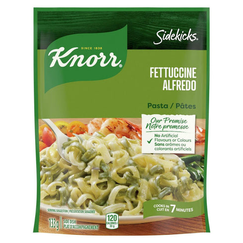KNORR Pasta 133g/4.7oz, 8-Pack Knorr Sidekicks Fettucine Alfredo Pasta {Imported from Canada}