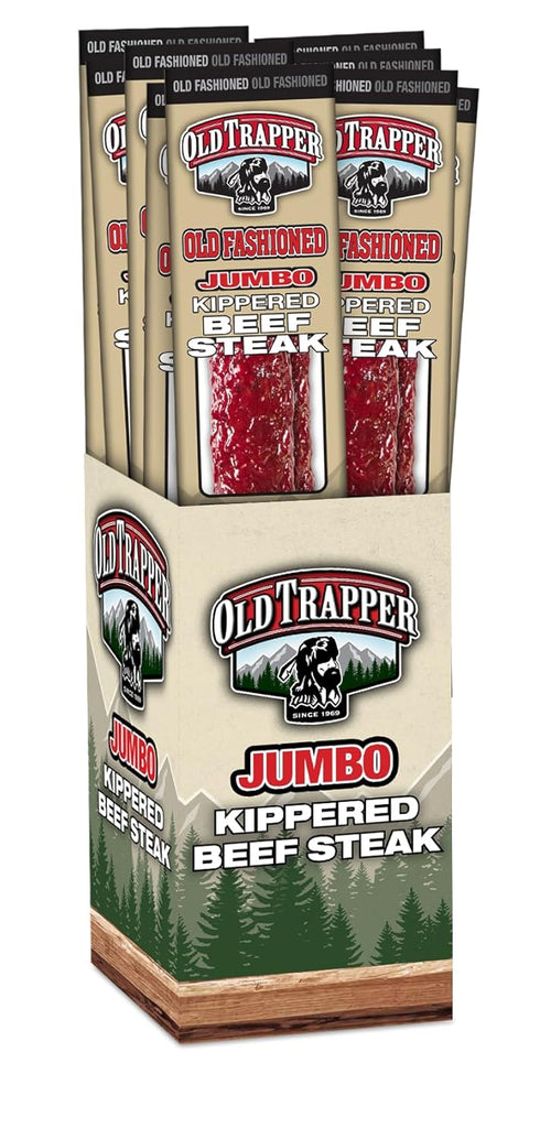 Packages, 22 (Pack 12) Old Trapper Kippered Steak, Old-Fashioned Flavor, Two-Ounce Individually Wrapped Savory Meat
