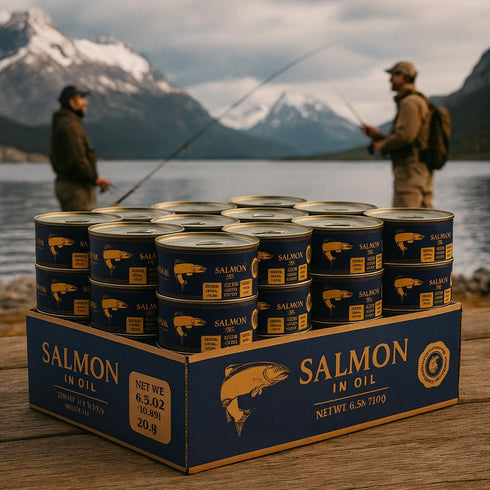 6.5 Oz Aqua Gourmet Canned Salmon in Oil Wild Flavor from Chilean Patagonia