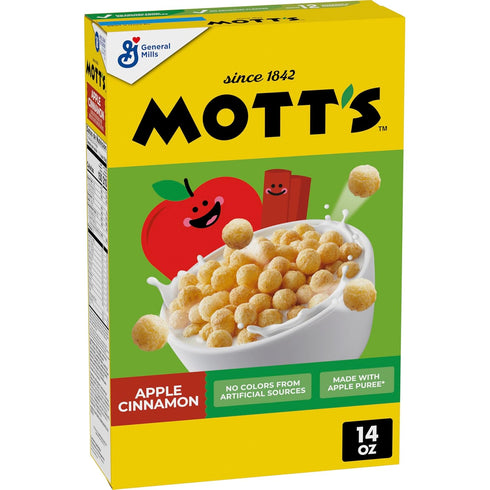 Mott's Apple Cinnamon Cereal, Made with Apple Puree, Whole Grain, 14 oz