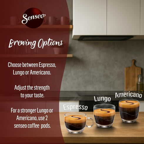 48 Count (1 Pack) Senseo Extra Strong Coffee Pods Dark Roast with Intense & Bold Flavor and Rich Crema Single-Serve