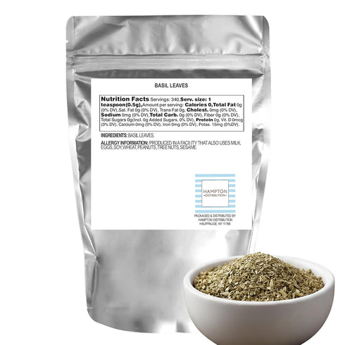8 Basil Leaves, Ounce Resealable Bag, Hampton Distribution