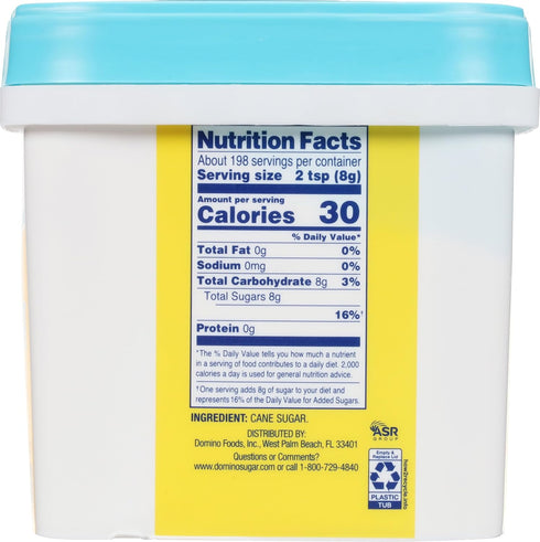 3.5 lb (Pack 2) Domino Pure Cane Ultrafine Granulated Baker's Sugar, Easy Baking Tub of - Includes Bonus Recipe Card