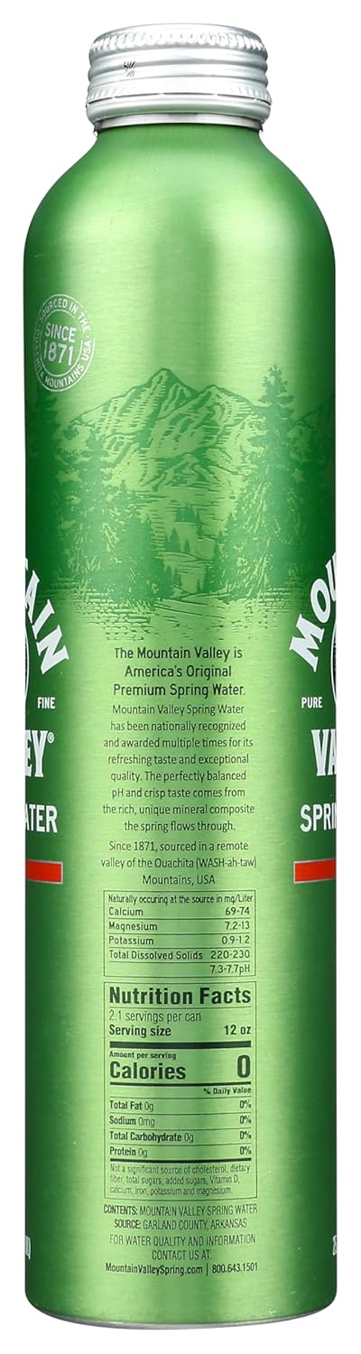 The Mountain Valley 25.36 MOUNTAIN VALLEY WATER Spring Water, FZ