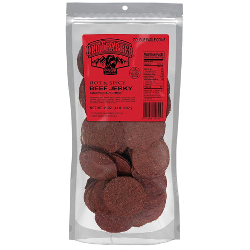 Old Trapper Double Eagle Beef Jerky, Hot & Spicy Flavor, 21 Ounce