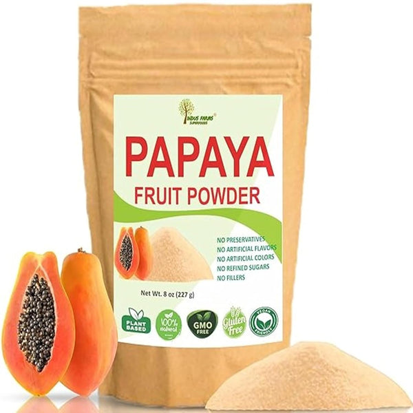 Indus Farms Papaya Fruit Powder Natural Papain Tenderizer for Marinades, Sauces &