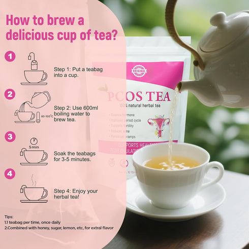 10 Laicuherb PCOS Spearmint Tea, for Women Hormone Balance & Promote Relaxation and Helps with Hirsutism and Acne, Tea