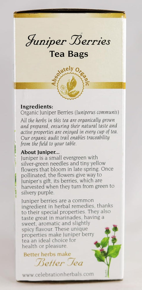 Celebration Herbals 24 0.02 Juniper Berries Tea Organic Bag, Pound