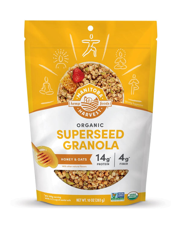Manitoba Harvest Hemp Yeah Superseed Granola, Honey & Oats- 10oz - 11g