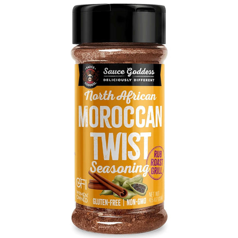 Sauce Goddess - Moroccan Twist Spice Shaker - Exotic Blend with Cardamom