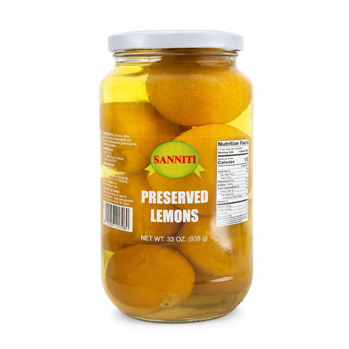 Sanniti Preserved Lemons, 33 oz Whole Preserved Lemons in Brine | Bold