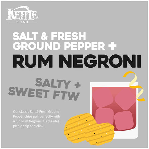 Kettle Foods Potato Chips, Krinkle Salt & Fresh Ground Pepper, 5 Oz