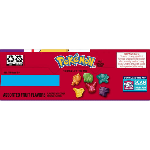 17.6 oz (22 Pokemon Fruit Flavored Snacks, Fat Free and Gluten Free Snacks, Pouches)