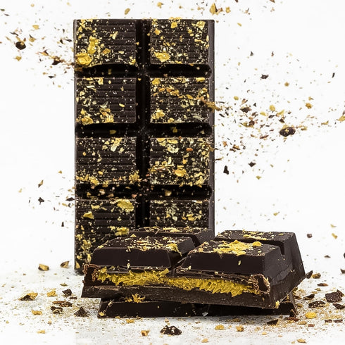 Dubai Chocolate Dark Chocolate Bar with Pistachio & Orange Filling, 6.5 oz