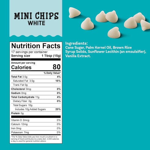 9 oz (Pack 6), Enjoy Life Baking White Baking Chips, Dairy, Soy, & Nut Free, Non GMO, Gluten Free, Vegan Chocolate
