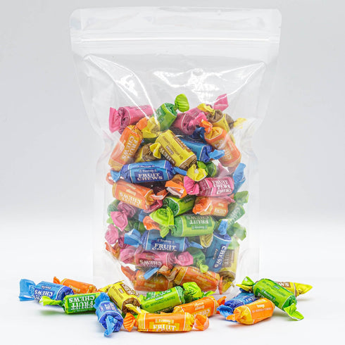 2 lb (136 5 FRUIT CHEWS Candy Individually Wrapped Pieces), Bulk Bag, Assorted Flavors, Soft & Fruity, Gluten & Peanut