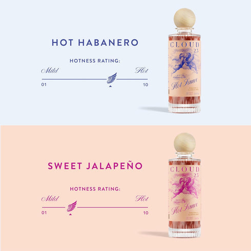 Cloud23 (2-Pack) Hot Sweet Jalapeno Hot Sauce - Red Jalapeno with Brown Sugar, Vinegar, Lime, and Garlic - Kosher