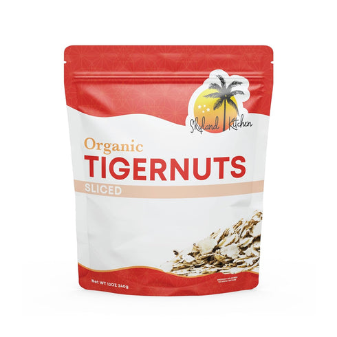 Skyland Kitchen Organic Sliced Tigernuts 12oz, Nut-Free, Raw Snack, Gluten-Free, Vegan, Paleo Friendly, High