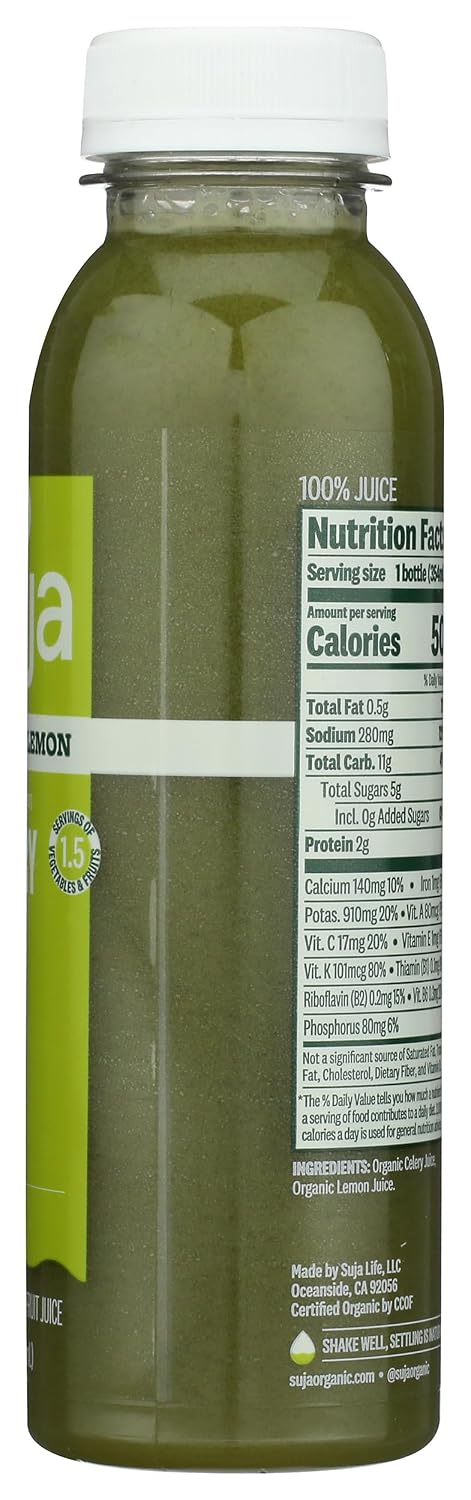 by Suja 12 Oz Suja Organic Cold-Pressed Celery Juice, Fl Bottle