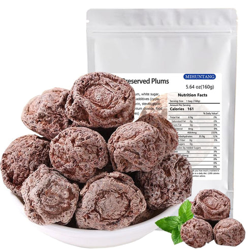 MIHUNTANG Dried preserved plums 160g Sweet and sour dried plum honey preserved fruit