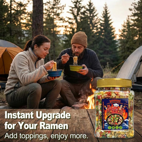 UWE KOETTER 12oz Mix-11 Dried Ramen Toppings Seafood Mixed Dehydrated Seafood & Vegetables with Shrimp, Crab