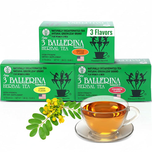 3 Ballerina Tea Extra Strength for Men and Women 3 Boxes Flavored