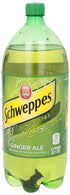 Schweppes 2 Ginger Ale Soda, Liter Bottle