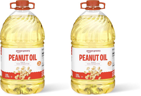 Amazon Grocery, Peanut Oil, 128 Fl Oz, Pack of 2 (Previously Amazon