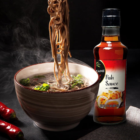 KA-ME Authentic Asian Fish Sauce, Gluten-Free, No Preservatives, 7 fl oz (Pack of 2)