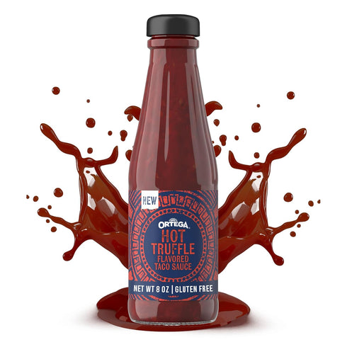 8 Ortega Hot Truffle Taco Sauce, Sweet and Spicy Sauce and Marinade, Ounce