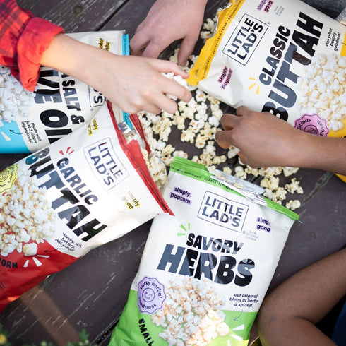 6.0 Oz (Pack 3) Little Lads Healthy Popcorn (Savory Herbs) - Vegan, Gluten-Free, Non-GMO Herb & Spice Blend Popcorn