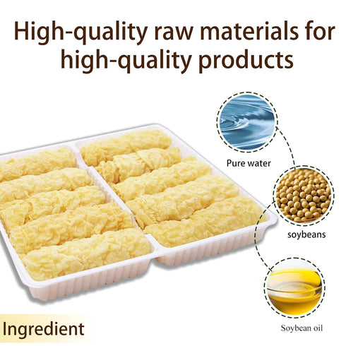 8.46oz TJBXWPY Bean curd skin roll puff tofu fried soybean curd original fried tofu skin,tofu firm