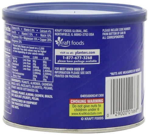 (10.3 oz, Pack 4) Planters Unsalted Mixed Nuts