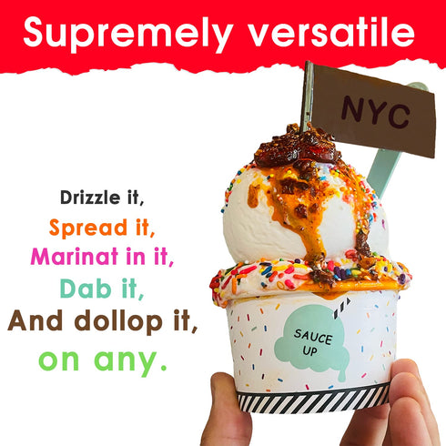 2 Pack (6oz SAUCE UP White Truffle Chili Crisp Sauce Each) | Premium Truffle Chili Oil | Crispy, Spicy & Umami Truffle