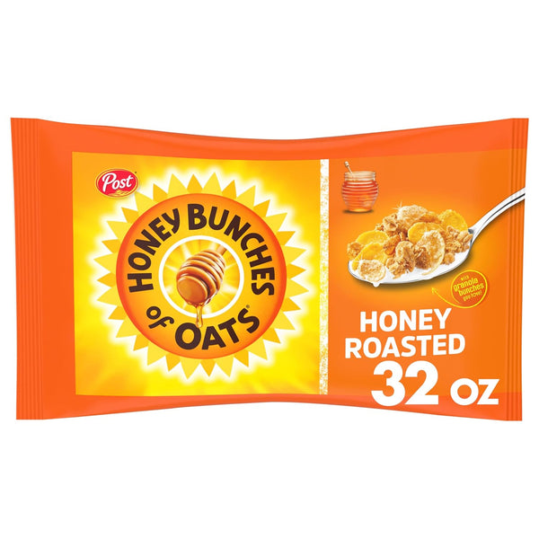 Honey Bunches of Oats Honey Roasted Breakfast Cereal Bag with Oats and