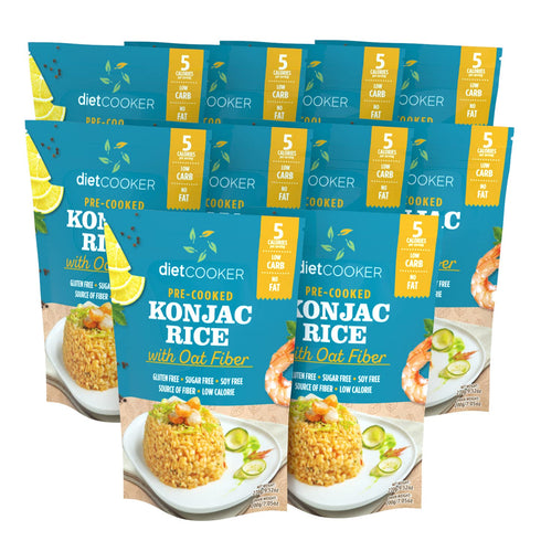 Shirataki Rice, DIET COOKER Konjac Rice 10 Pack Inside, Keto & Vegan
