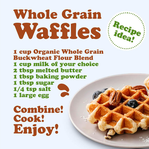 4 Food to Live Whole Grain Buckwheat Flour Blend, Pounds - A Custom Mix of Buckwheat Flour and Oat Flour, Non-GMO, Fine