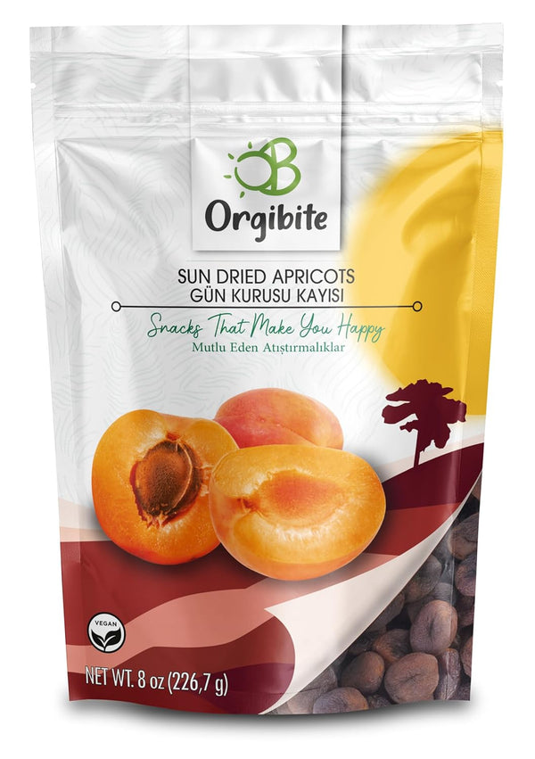 Orgibite Organic Sun Dried Apricots | Organic Vitamin-Rich Dried Fruit | Fruit