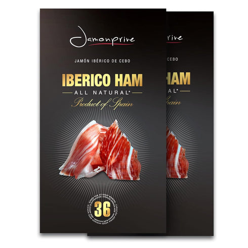 Spanish Iberico Ham Sliced (4oz) Jamonprive - Spanish Jamon Iberico Grass-fed (Pata