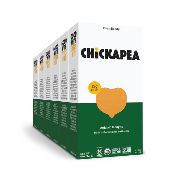 Chickapea Organic Lasagne Pasta, Vegan, Gluten Free, 8 Ounce (Pack of 6)